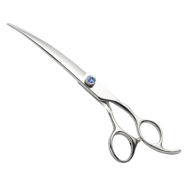 Factory Direct: Down Curved <a href='/pet-grooming-shears/'>Pet Grooming Shears</a> - High Quality & Precise Cuts!