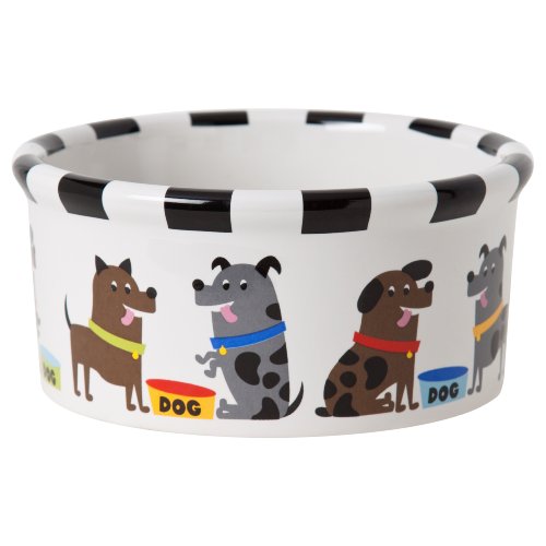 *(NEW)* PET EXPRESSIONS (2-Pk) MEDIUM Hanging Dog Bowl Set for Crate,   Backyard Expressions