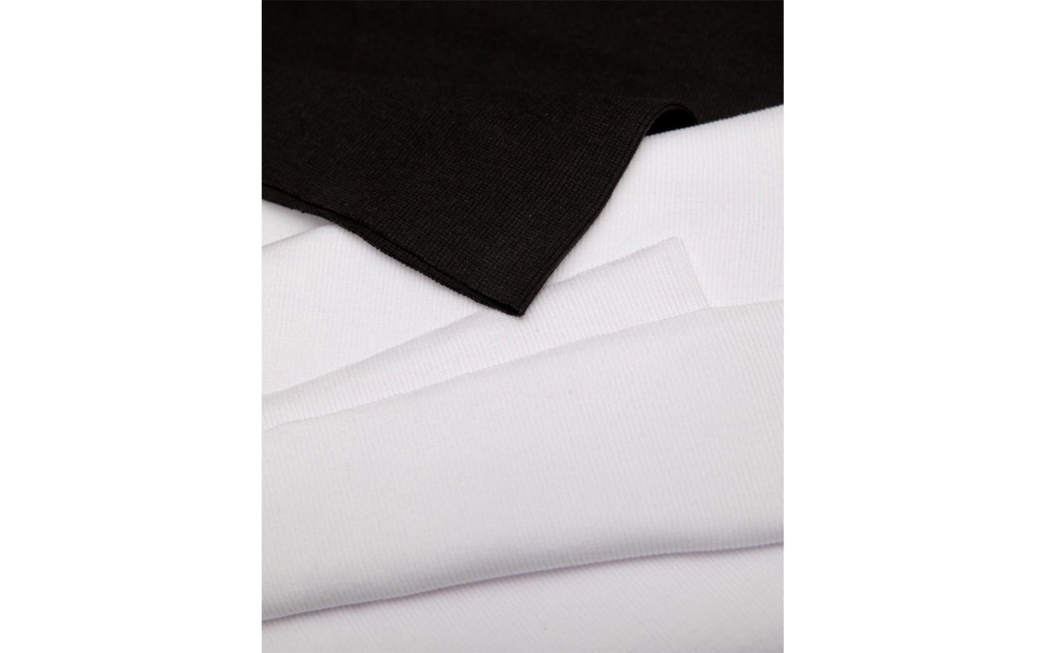 Black #S21 Rib Cotton Spandex 12 Ounce Knit Fabric - SKU 6748  Nick Of Time Textiles