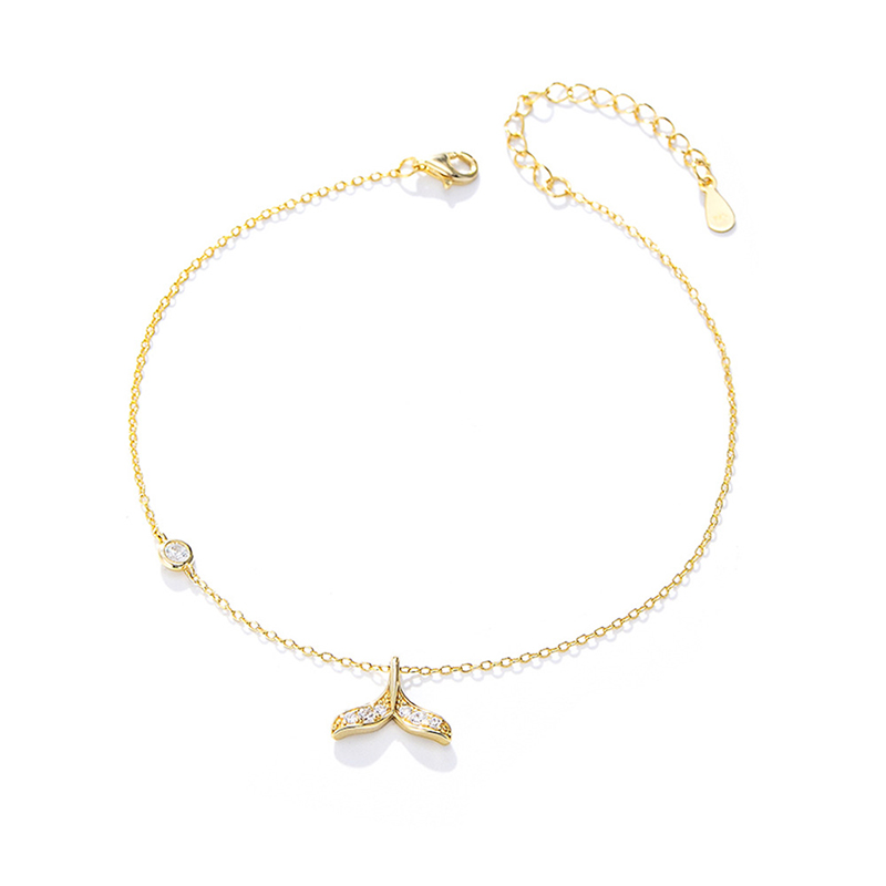 Shop Factory-Direct Gold Plated Crystal Anklets: BT005