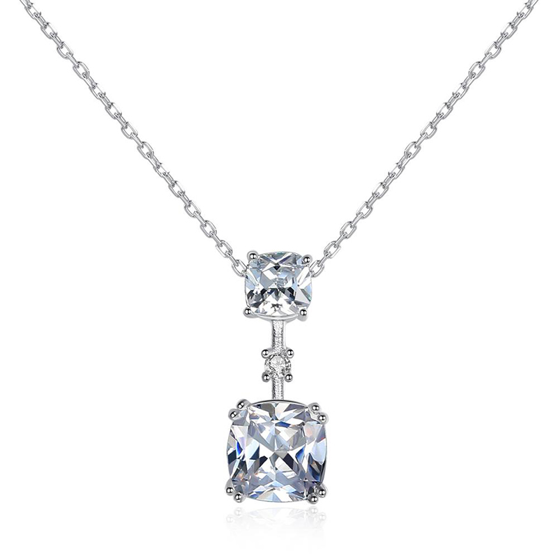 Custom  Diamond Zircon Pendant  <a href='/silver/'>Silver</a> 925 Women's Chain Necklace  SN0304