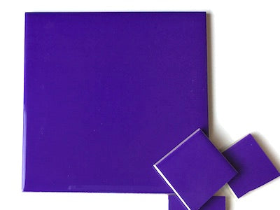 ROSETTE  MOSAIC TILES Handmade Ceramic Tiles Art /Craft Tiles Purple Set of 6  | eBay
