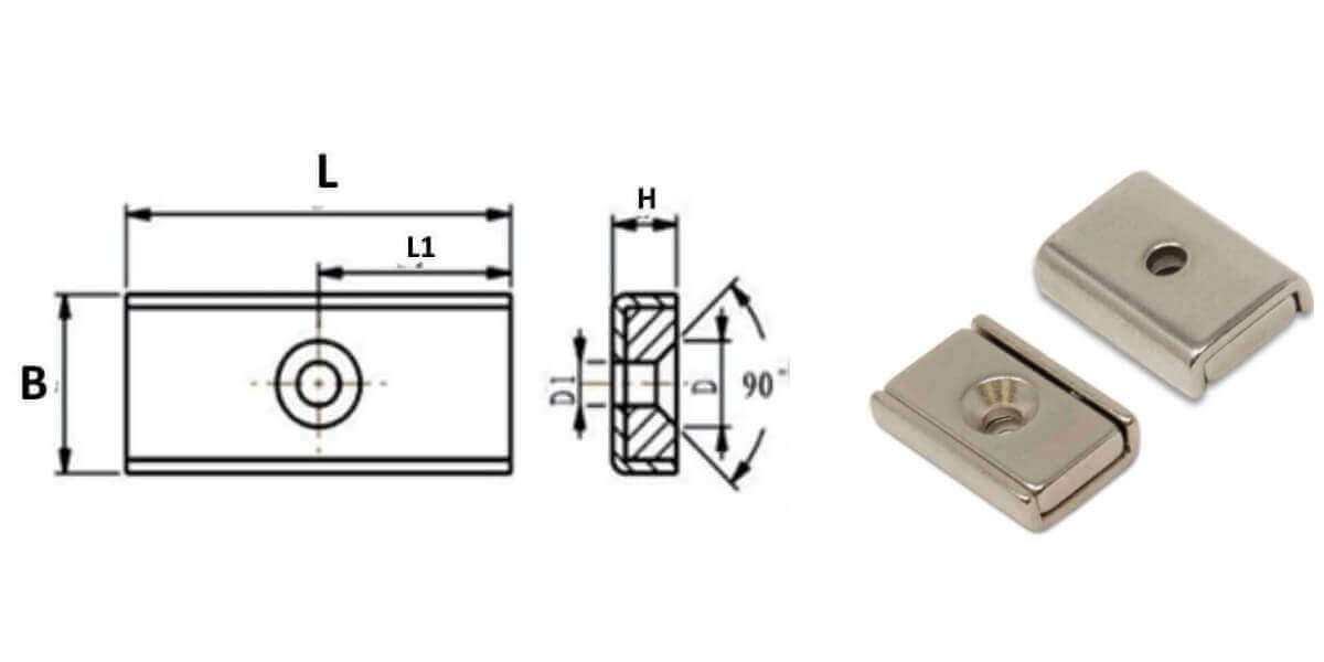 Neodymium Magnet Catalog | Countersunk Hole Magnets