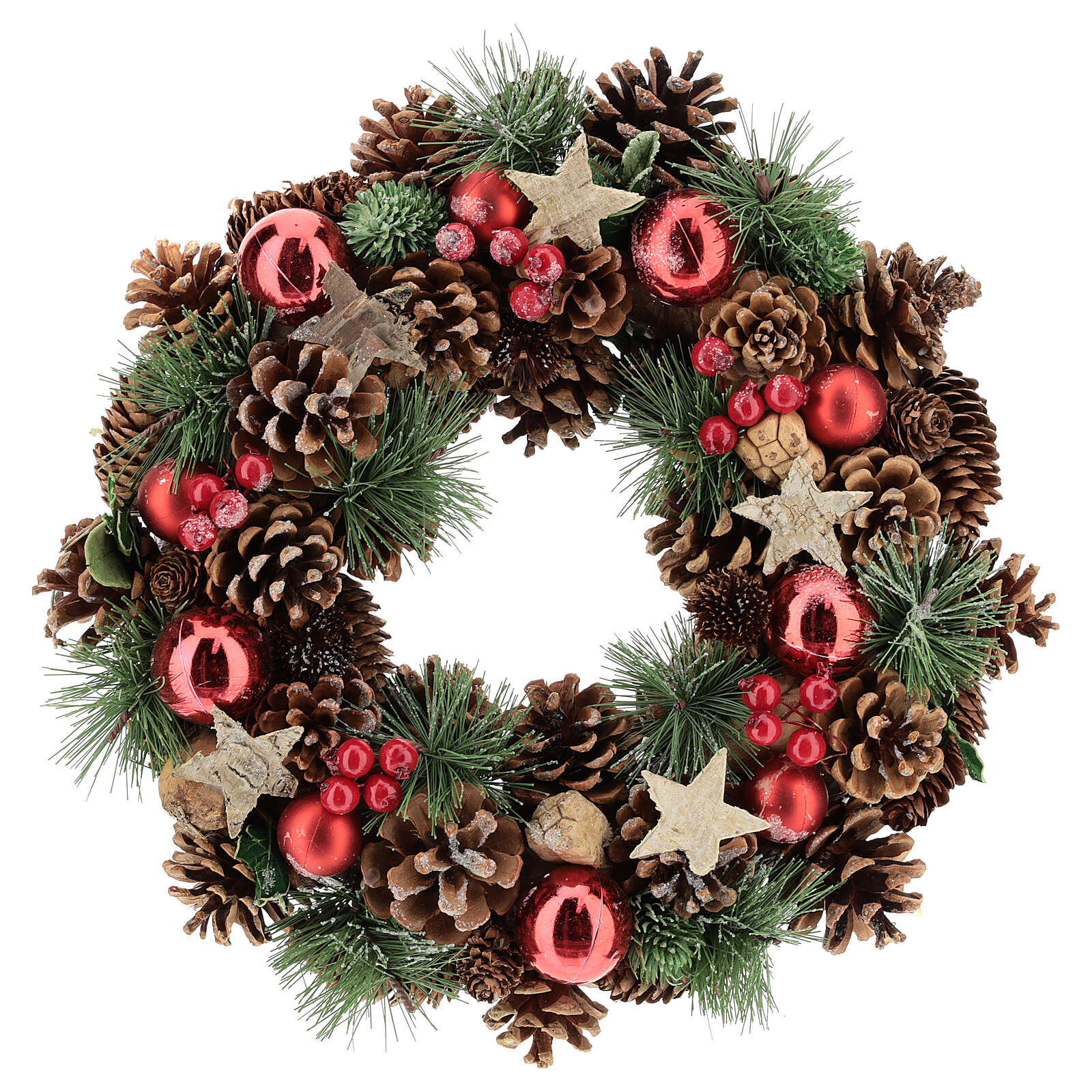 Christmas Dried Wreath  Cotton Flower and Pine Cone | Hahahaflorist Hong Kong