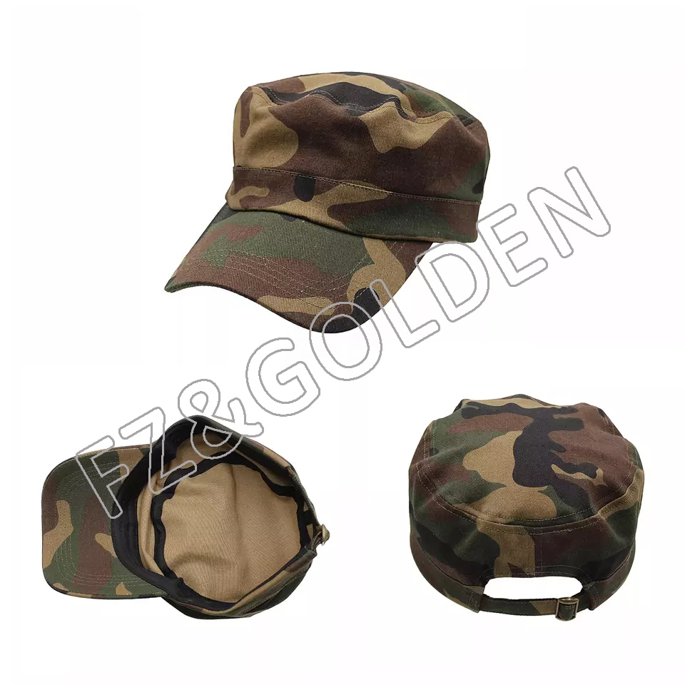 Cadet Military Hat Unisex Adjustable Flat army <a href='/cap/'>Cap</a>s for sale