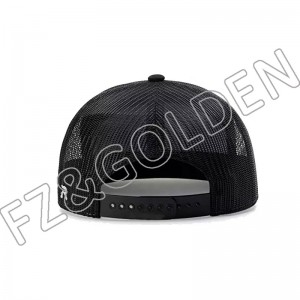 Custom manufacturers black plain trucker hats4