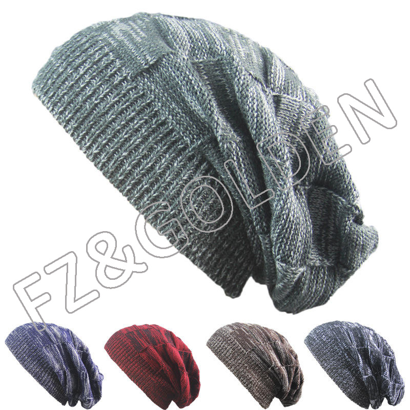 Wholesale Designer Men Oversize Skull Slouch <a href='/beanie/'>Beanie</a> Knit <a href='/hat/'>Hat</a> 