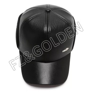 New arrival winter warm mens leather winter hats cap1