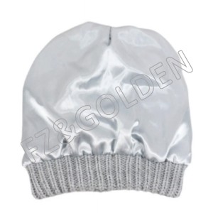 winter knitting knitted silk satin lined beanie hat for women9