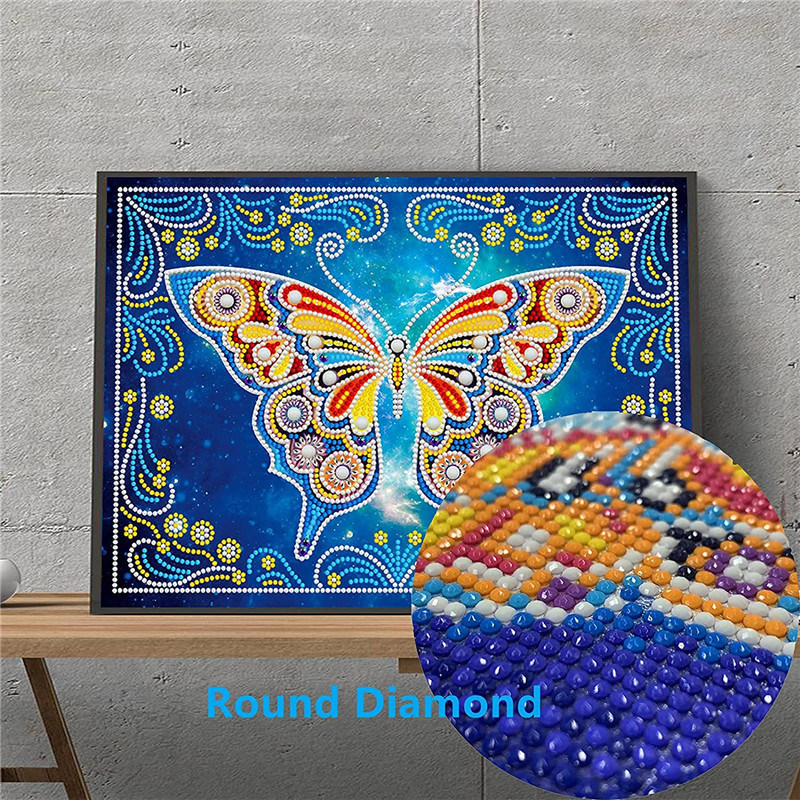 Full Drill Paint with Diamond <a href='/art/'>Art</a> DIY butterfly painting by number kit Diamond painting luminous Art Wall Home Decor