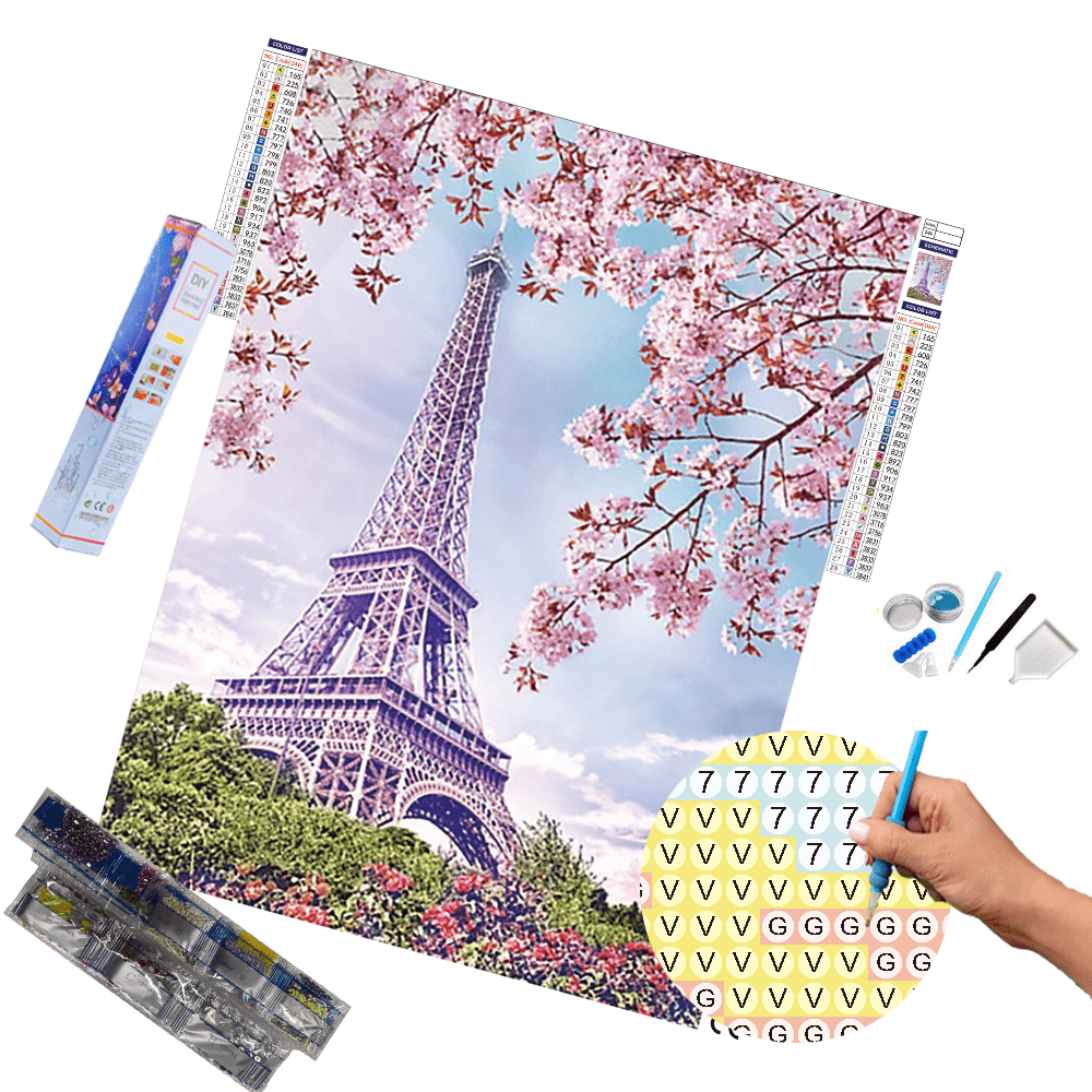 1# Eiffel Tower Picture diamond paintings kit wall art canvas diamond painting accessories Custom Scenery Painting Home decoation