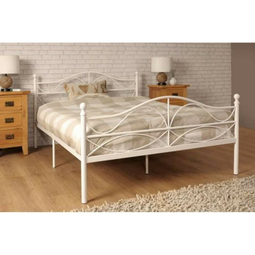 Essentials London Silver Metal Silver Metal Bed Frame Fabulous White Metal Bed Frame | Tinytipsbymichelle.com