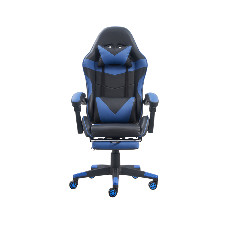 Factory Direct: Best Cheap Blue & Black Reclining <a href='/gaming-chair/'>Gaming Chair</a> with Footrest