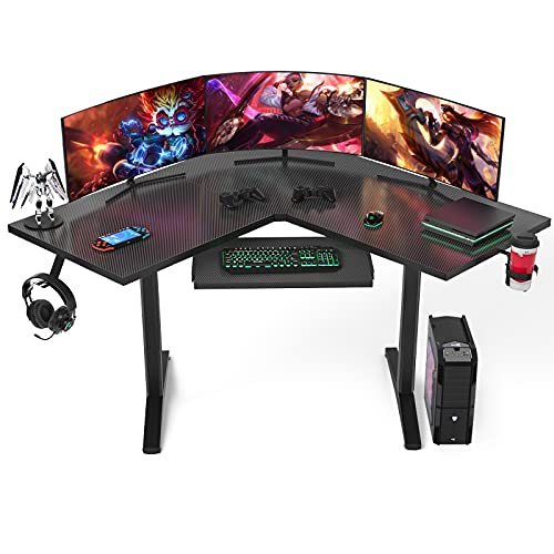 L Shaped Gaming Computer Desk | Odelia Design