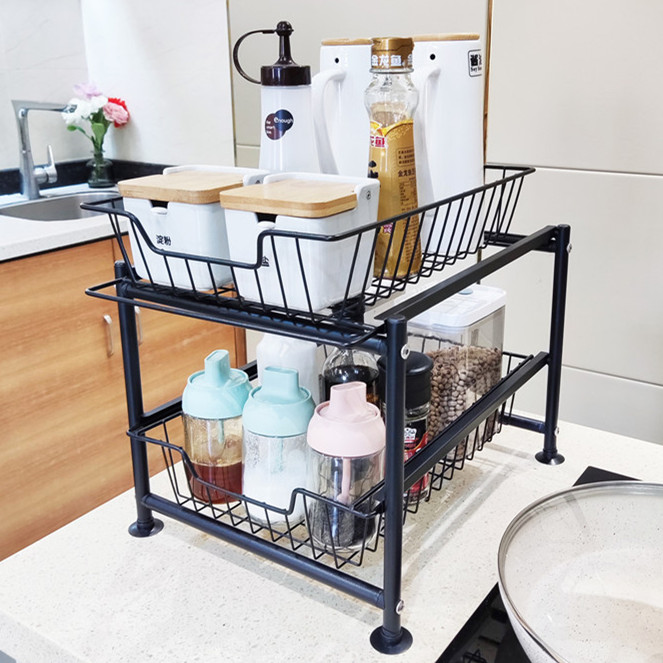 Factory Direct: 2 Tier Wire Sliding Drawer - Space-Saving Storage Solution