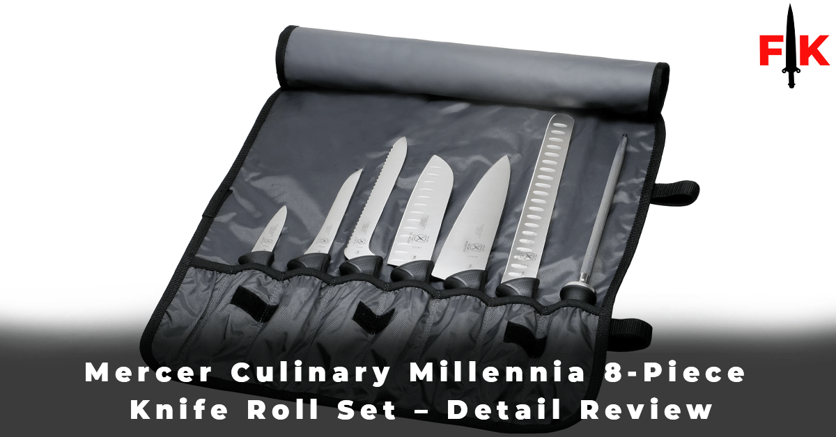 Mercer Culinary Millennia 5 pc Knife Set Magnetic Bamboo Board Chocolate Handles  | eBay
