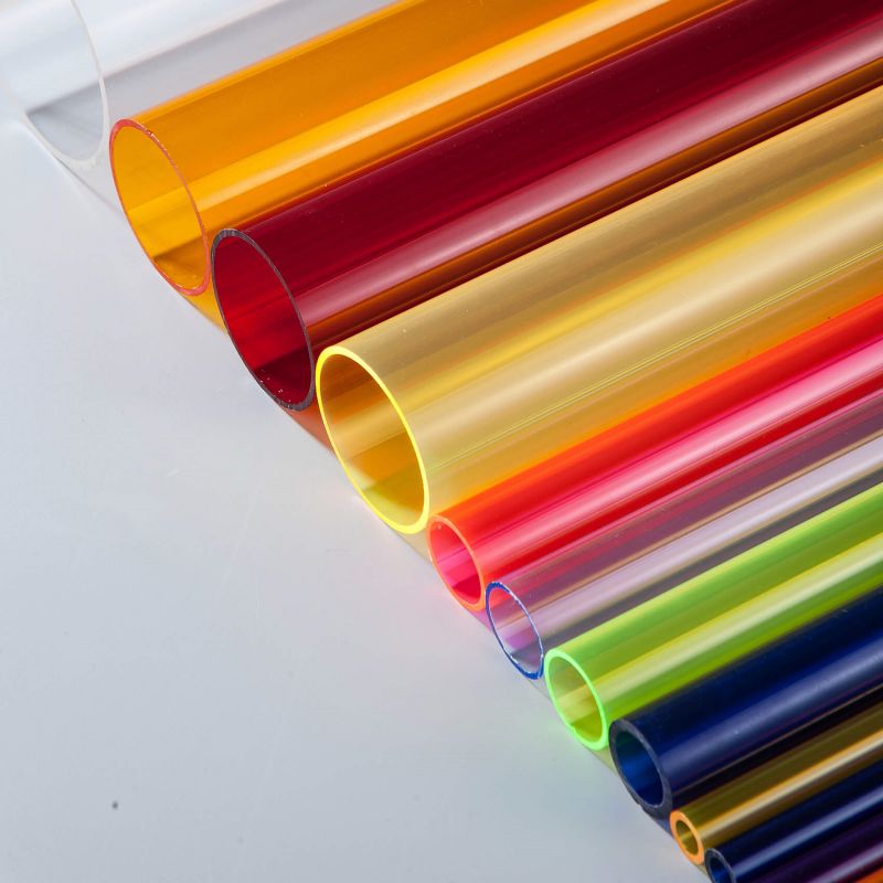 Factory price colored polycarbonate tubes- Mingshi extruded