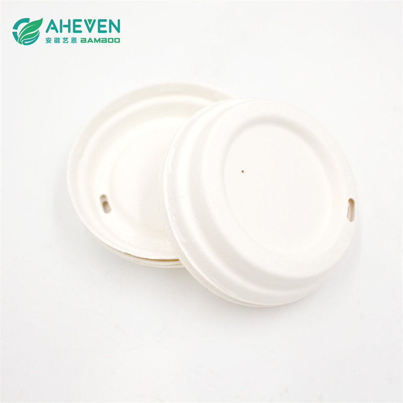 Factory Direct: White <a href='/bagasse/'>Bagasse</a> Coffee Cup Lid - 100% <a href='/biodegradable/'>Biodegradable</a>