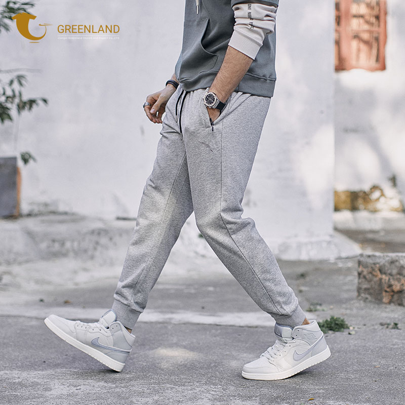 Factory Direct Wholesale Men's Cotton Spandex <a href='/sweatpants/'>Sweatpants</a> - Custom Logo Sport Pants