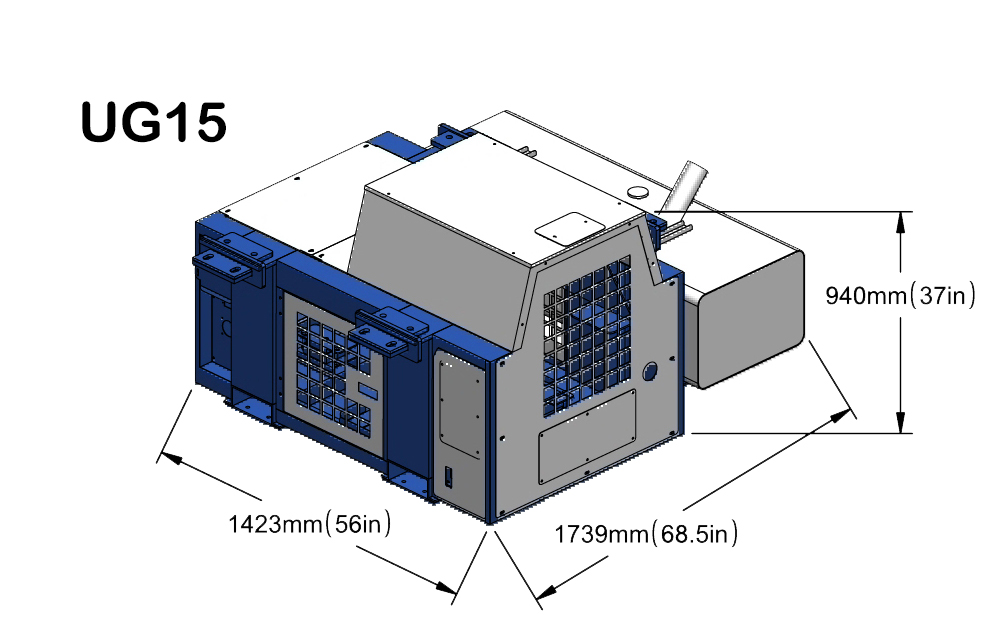 Silent undermount reefer gen-set with BTO Alternator