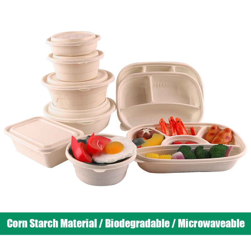 PLA Biodegradable Corn Starch Plastic Food Packaging Tray Container Manufacturer Supplier