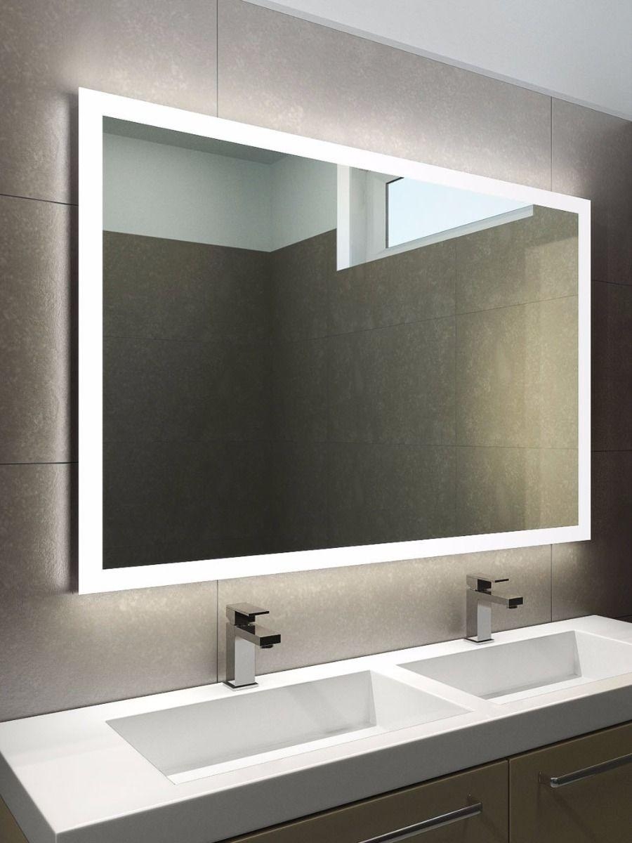 Front-lit LED Illuminated Bathroom Mirror 500 x 700mm - Leo | Furniture123