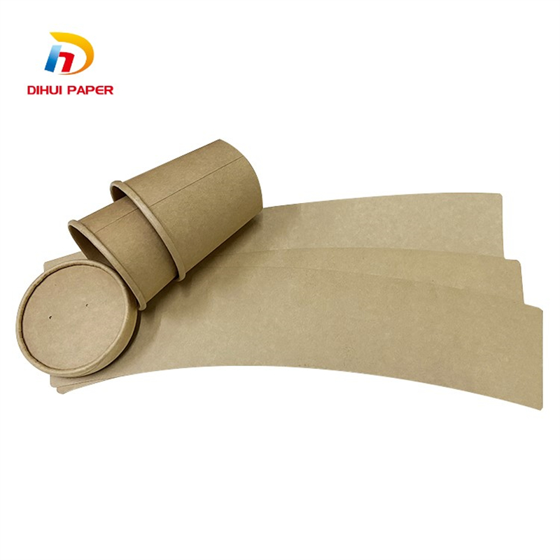 Food Grade <a href='/kraft-paper/'>Kraft Paper</a> Brown Pe Coated Paper Cup Bowl Fan Raw Materials