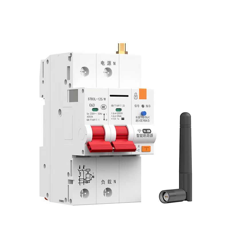 50A WiFi Smart Circuit Breaker - 2-Pole Din Rail Switch With Remote & Voice Control Via EWeLink App