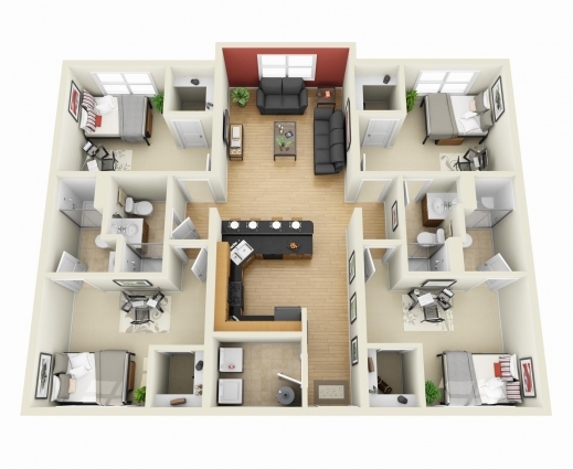 Floor Plan Club Villas 4 Bedroom Standalone