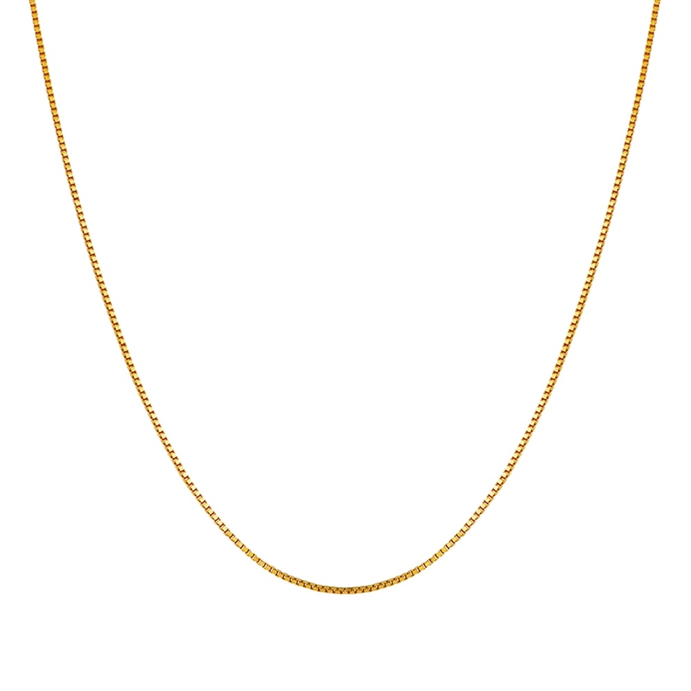 Shop Factory Direct 18K Real Gold Box Chain Ladies Jewelry