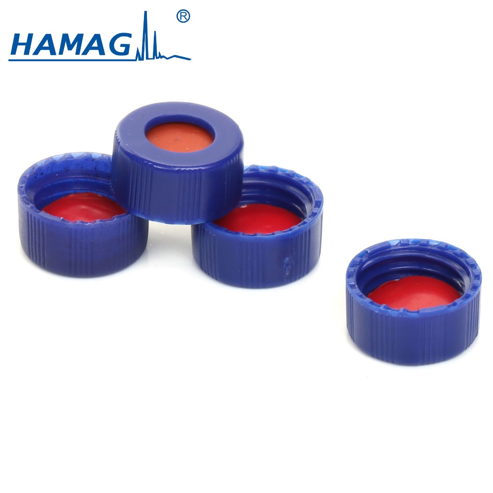 thumbnail image 2 of 2ml 9mm HPLC Autosampler Vials - Clear Glass With Red PTFE Screw Caps (100/pk) 2 of 6