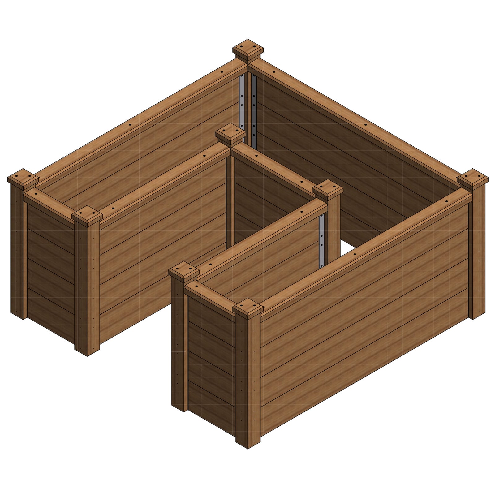 Gabion Basket U-Shape Galvanised Steel Raised Bed Fence Multi Sizes                  SixtyAvenue.com