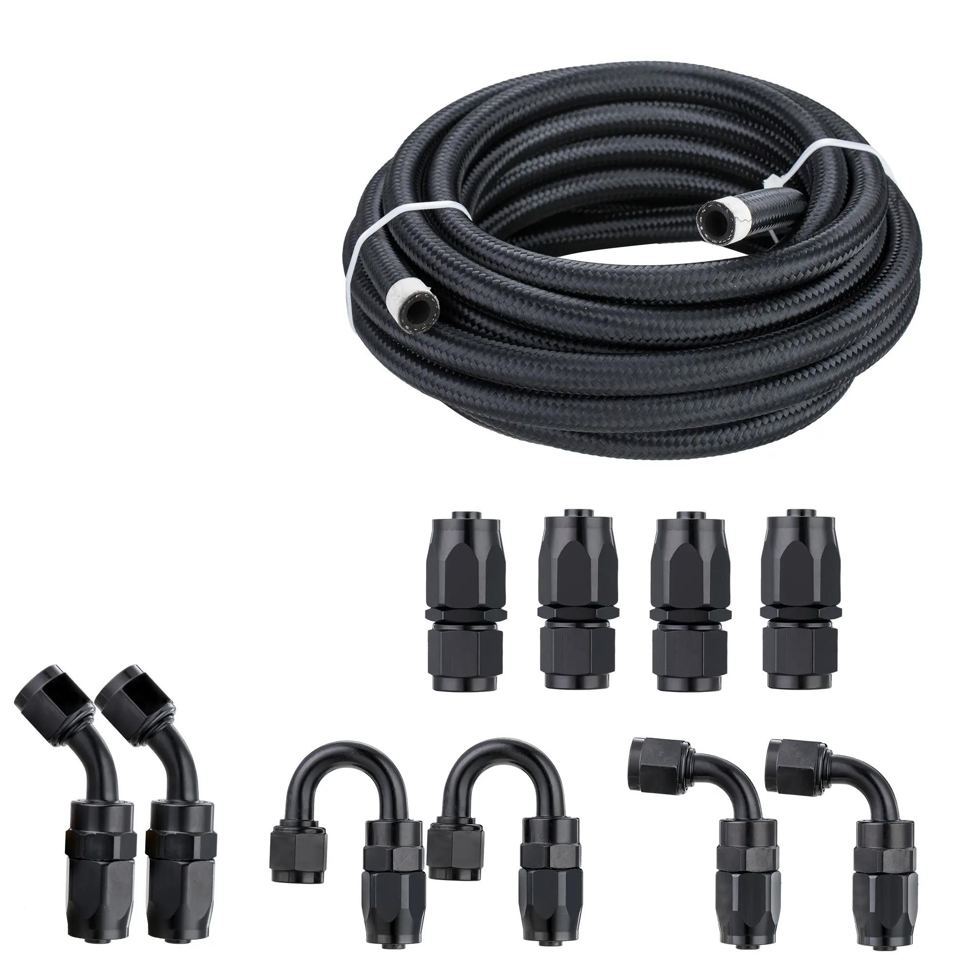 Factory Direct: Haofa AN Fitting Hydraulic Rubber Hose With S.S Braided Pipe  For Fuel Pumping & Oil Transfer