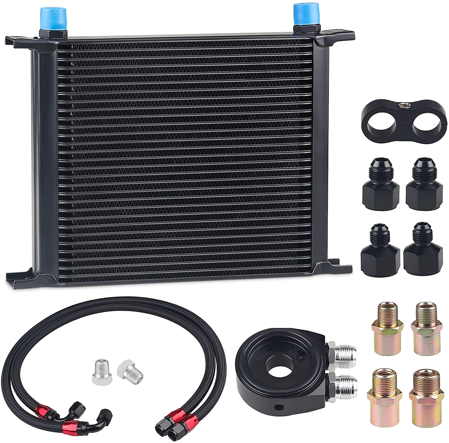 30 Row AN10-10AN <a href='/oil-cooler-kit/'>Oil Cooler Kit</a> Universal Engine Transmission