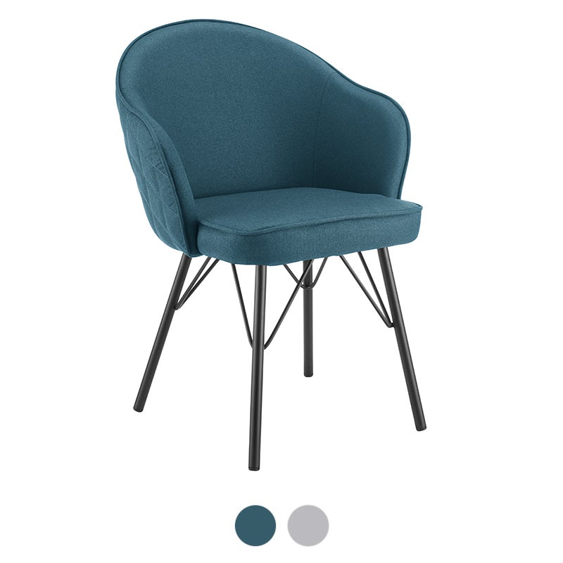 Buy Argos Home Princess Velvet Dining Chair - Light Grey | <a href='/dining-chair/'>Dining chair</a>s | Argos