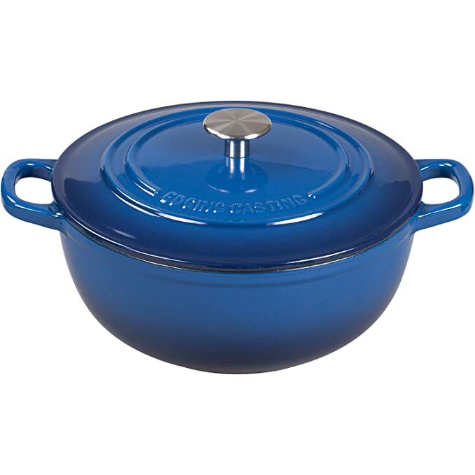 Authentic Factory-Made 3.5 Qt Enameled Cast Iron <a href='/dutch-oven/'>Dutch Oven</a> - Dual Handle | High-Quality & Durable