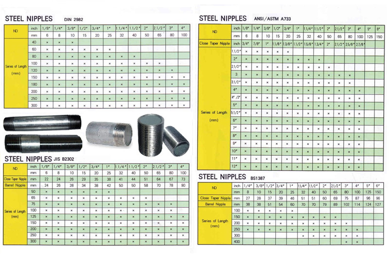 Steel Long Screwed Nipple Galvanized 