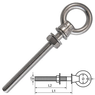 Eye bolt - 3D CAD Models & 2D Drawings