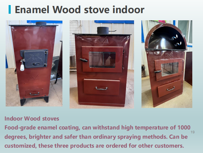 enamel wood burning stove (2)