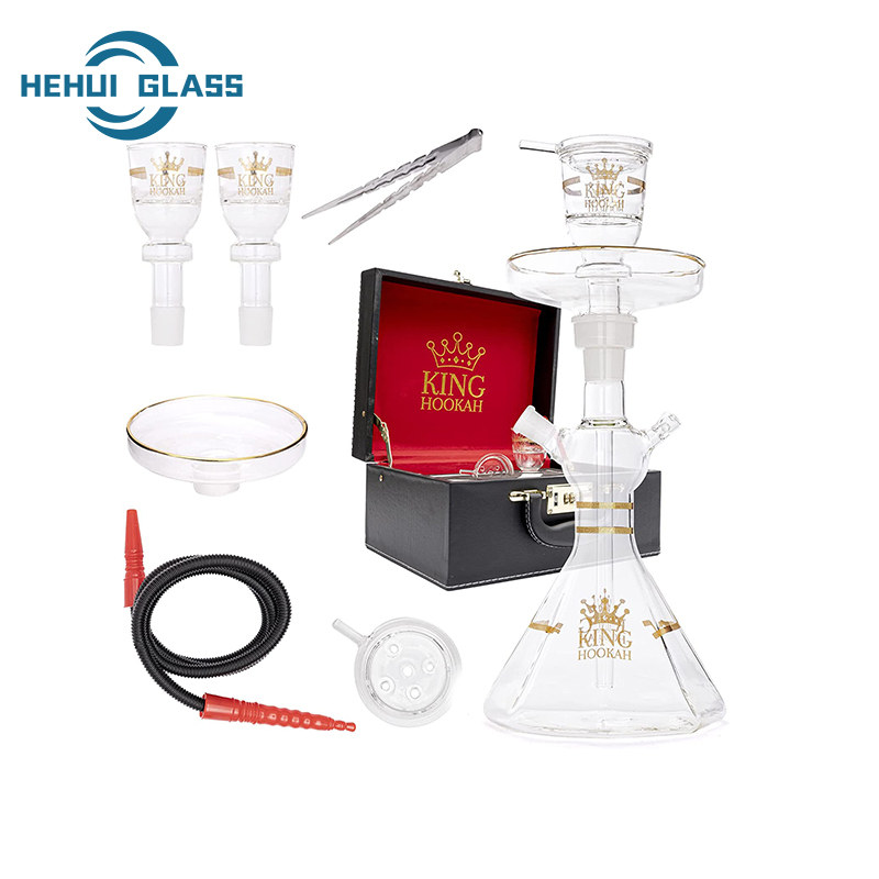 WHOLESALE GOLDEN DIAMOND GLASS HOOKAH SHISHA WITH CARRY BAG