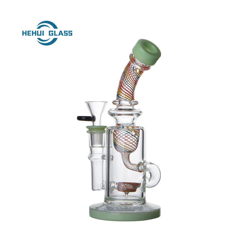 Experience Incredible Smoking with Hehui Color Lines Glass <a href='/bong/'>Bong</a>s - Buy Directly from the Factory