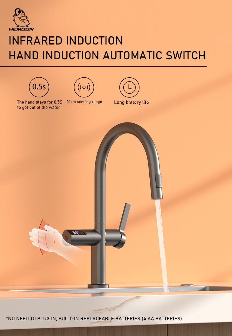 Smart Kitchens Mixer Infrared Sensor Faucets (4)