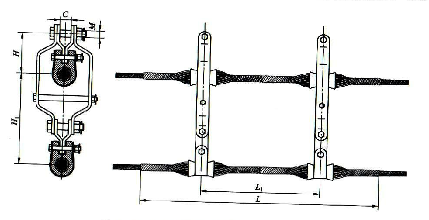 Double Suspension String For Two Bundle Conductor