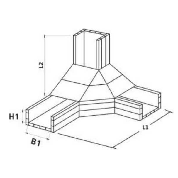 Polymer Alloy plastic （PVC ）lower Right Corner Tee with the chemical structure of  whisker modified