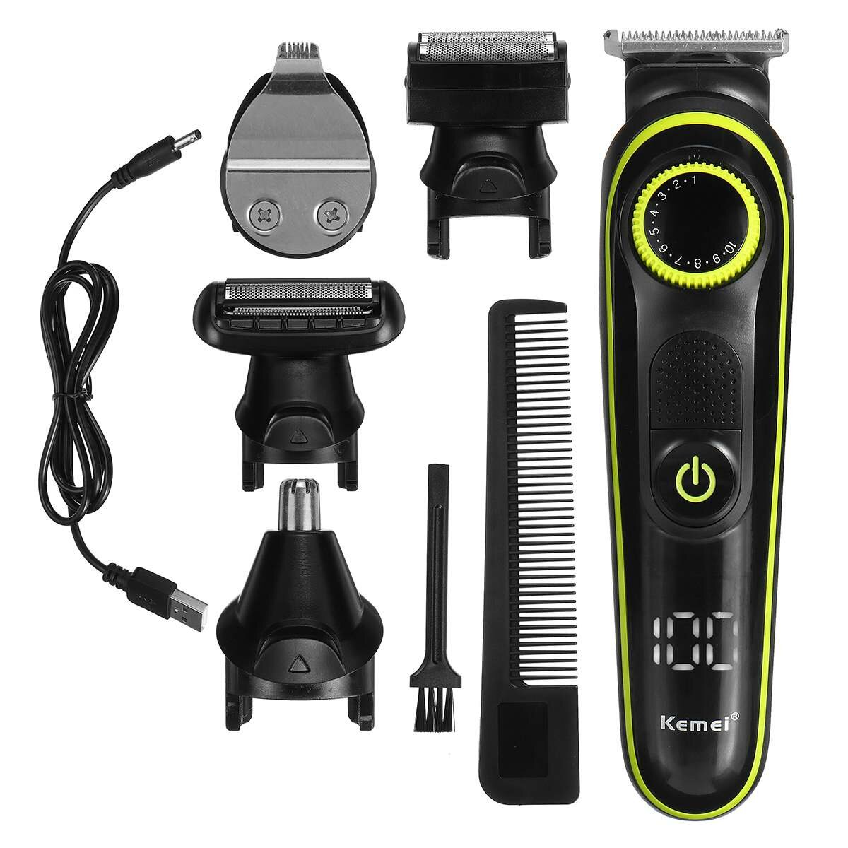 RESUXI Professional LCD display Hair Trimmer Hair Clipper Rechargeable Beard Trimmer for Men <a href='/cordless-trimmer/'>Cordless Trimmer</a> Hair cutting tools | Livefree