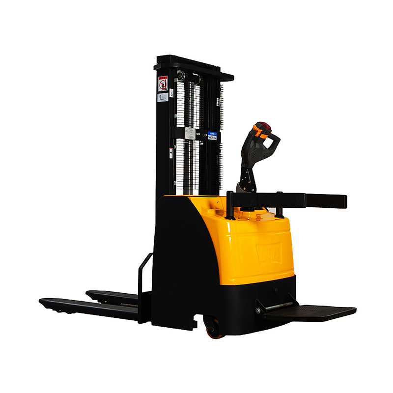 Electric stacker truck pallet lift stacker capacity 100015002000kg full electric forklift in warehouse