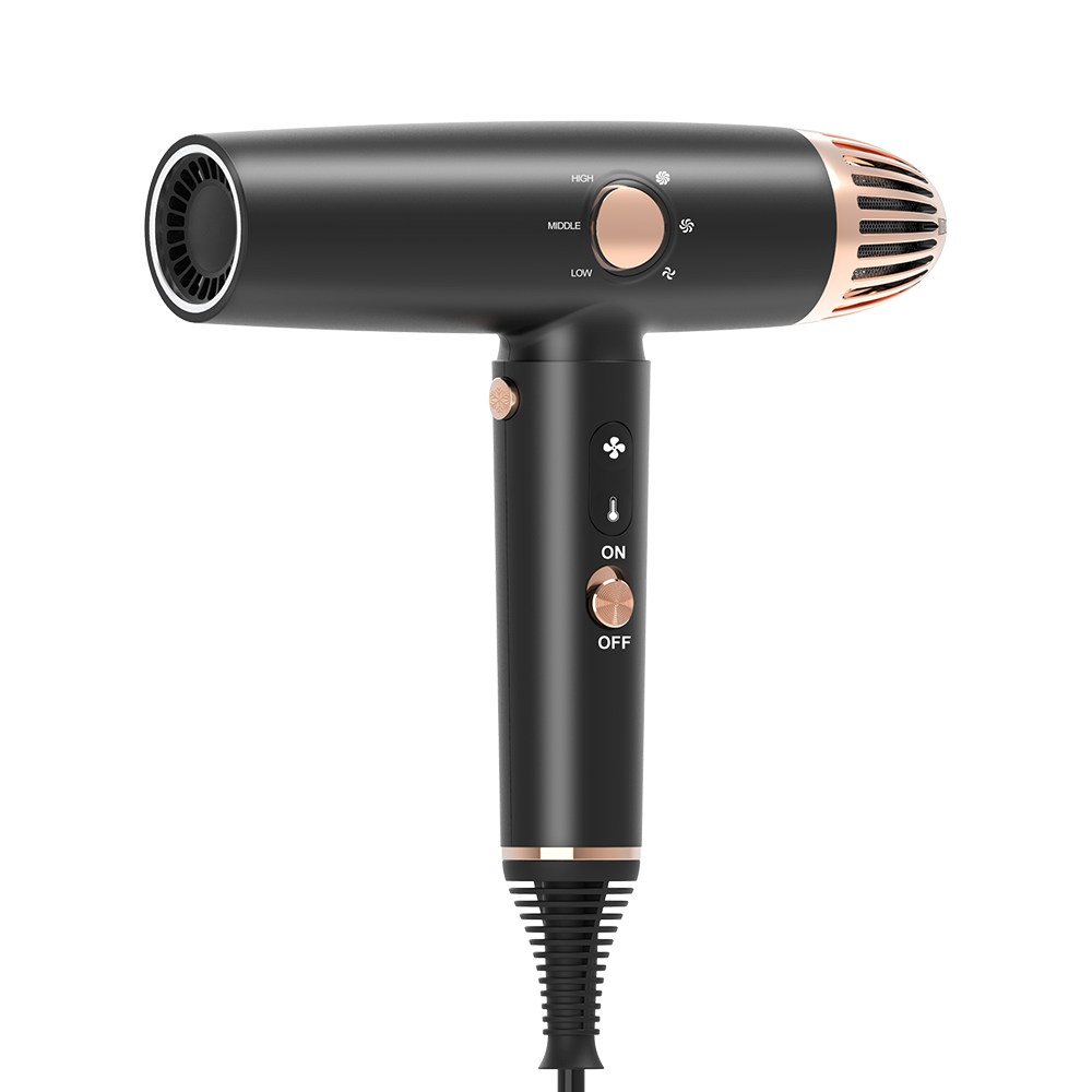 Factory Direct: LS-082A Professional <a href='/brushless-hair-dryer/'>Brushless Hair Dryer</a> with Negative Ion Technology and 3 Speed Settings - 1600W Power Output