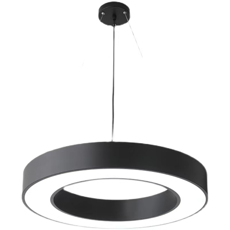 Factory Direct: HITECDAD Modern LED Ring Chandelier | Acrylic Round Ceiling Light