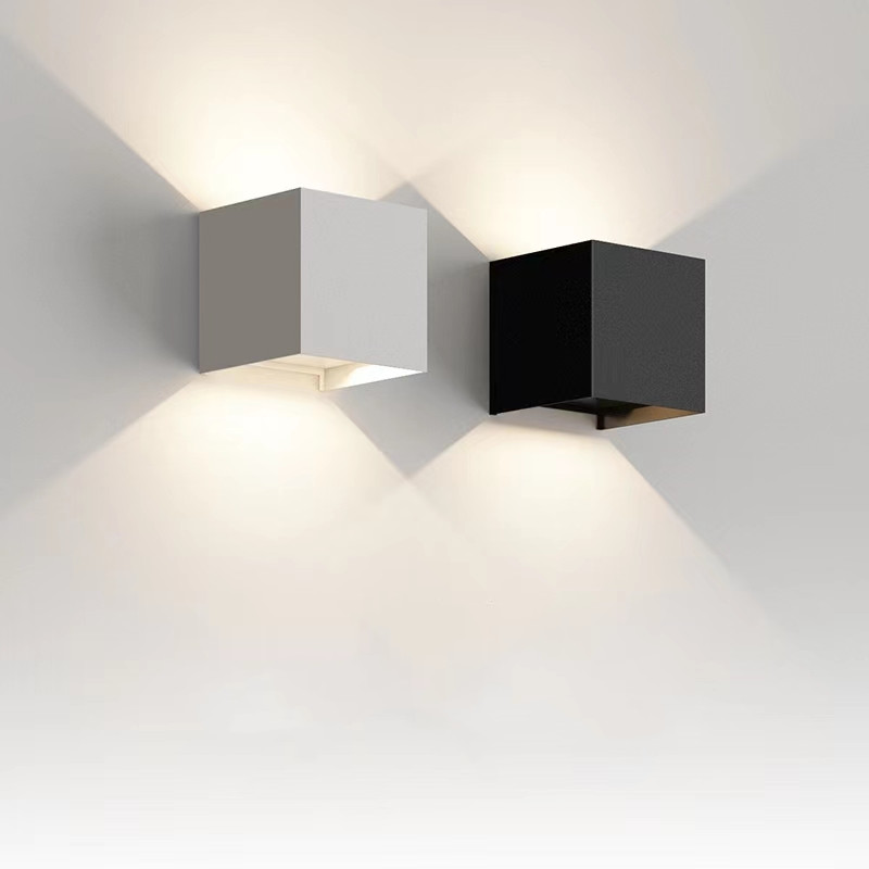 HITECDAD LED Aluminum Wall Lamp <a href='/ip65/'>IP65</a> Waterproof Black Modern Fashion Square Wall Lamp