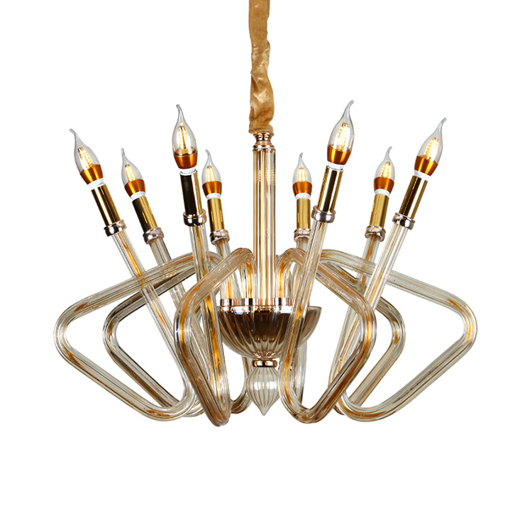 HITECDAD European <a href='/modern/'>Modern</a> Style <a href='/glass-lamp/'>Glass Lamp</a> with Candle Holder for Living Room Restaurant Maria Theresa <a href='/glass-pendant-light/'>Glass Pendant Light</a>